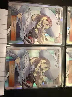Pokemon lot of 4 Lillie #147 Ultra Rare Holo. Sun & Moon Series - Image 3