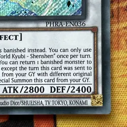 Virtual World Kyubi - Shenshen PHRA-EN036 NM Secret Rare 1st Edition Yu-Gi-Oh - Image 5