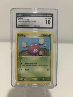 2005 Koffing Pokemon Card EX Delta Species 72/113 CGC Graded 10 - Image 1