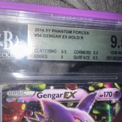 2014 Pokemon Phantom Forces Gengar EX Full Art BGS 9.5 Gem Mint - Image 3