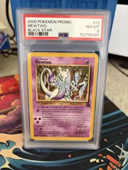 Pokemon Mewtwo Wotc Black Star Promo Holo 12/53 (2000) English PSA 8 - Image 1