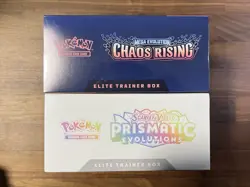Pokemon TCG Prismatic Evolutions ETB & Chaos Rising ETB (New/Factory Sealed) - Image 2