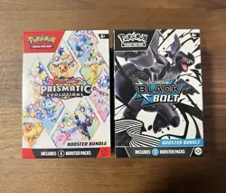 Pokemon TCG Prismatic Evolutions & Black Bolt Booster Bundle (New/Sealed) - Image 1