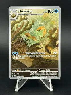 Pokemon Omanyte Illustration Rare SV: Scarlet & Violet 151 180/165 LP - Image 1