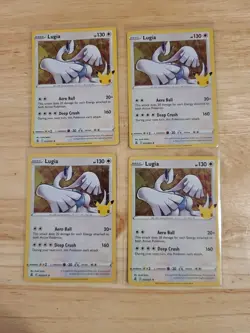 4x Pokemon TCG Lugia Celebrations 022/025 Holo Holo Rare - Image 1