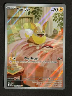 YAMPER 099/094 ILLUSTRATION RARE PHANTASMAL FLAMES POKEMON NM/M - Image 1