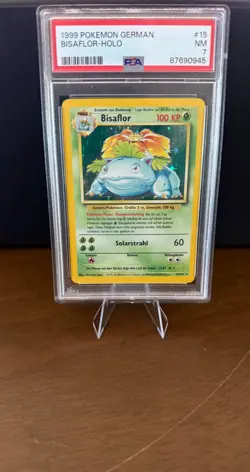 1999 Pokemon German Bisaflor - Holo PSA 7 - Venusaur 15/102 - Image 1