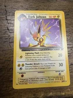 Dark Jolteon - Team Rocket Unlimited 38/82 - Pokemon TCG (Vintage WoTC) - LP - Image 1