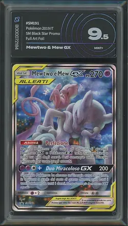 Pokemon Card Italian - Mewtwo e Mew GX #SM191 - Black Star Promo - AiGrading 9.5 - Image 2