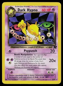 Pokemon Card - Dark Hypno Team Rocket 26/82 Rare - Image 1