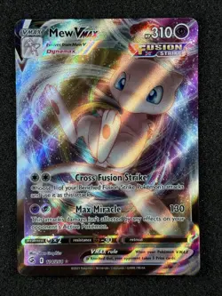Pokemon TCG Mew VMAX 114/264 Fusion Strike Ultra Rare Full Art Holo HP 310 - Image 1