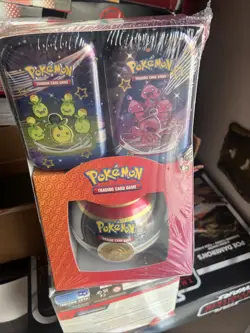 Paldean Fates 2 Mini Tins + Pokeball Box Pokemon TCG Sealed New sam’s club exclu - Image 1