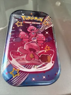 Pokemon TCG: S&V Paldean Fates Mini Tin (Tinkatink) Factory Sealed dented - Image 1