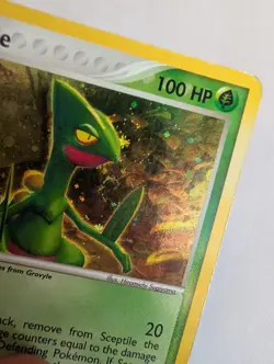 2006 Pokemon POP Series 1 4/17 Sceptile, Holo Rare Swirl - Image 2