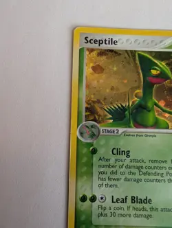 2006 Pokemon POP Series 1 4/17 Sceptile, Holo Rare Swirl - Image 4