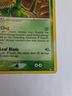 2006 Pokemon POP Series 1 4/17 Sceptile, Holo Rare Swirl - Image 5