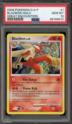 Pokemon Blaziken Great Encounters Holo Rare #1 PSA 10 Gem Mint - Image 1