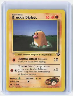 Brock's Diglett 67/132 Common Gym Challenge Pokemon Unlimited Near Mint - Image 1