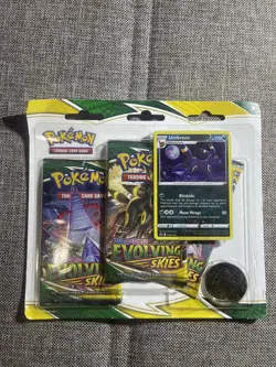 2021 Pokemon Sword & Shield Evolving Skies 3-pack Blister Umbreon Promo SEALED - Image 1