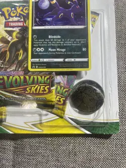 2021 Pokemon Sword & Shield Evolving Skies 3-pack Blister Umbreon Promo SEALED - Image 5