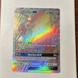 Pokemon TCG Tauros GX 156/149 SM Base Set Secret Rare Full Art Holo 180 HP - Image 1