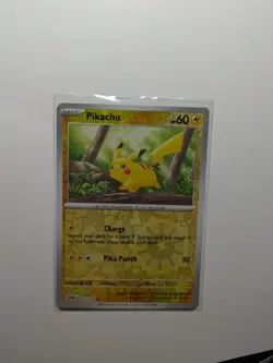 Pikachu 025/165 Common 151 Pokemon Reverse Holo NM - Image 1