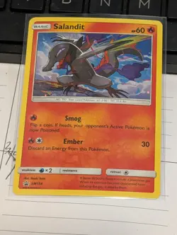 Pokemon Salandit SM154 Black Star Promo With Swirl 🍥 Coming Out The Mouth - Image 1