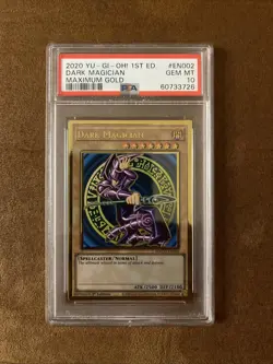 2020 Yu-gi-oh Dark Magician MAGO-EN002 Maximum Gold 1st Edition PSA 10 - Image 1