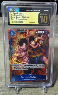 Portgas D. Ace OP08-052 TR CGC Pristine 10 One Piece Royal Blood - Image 1
