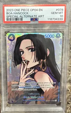 2023 One Piece OP04 Special Alternate Art #078 Boa Hancock PSA 10 GEM MINT - Image 1