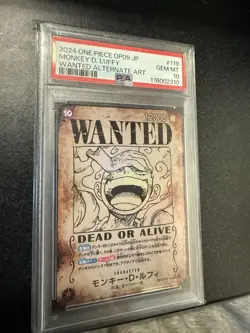 2024 ONE PIECE JAPANESE OP09-EMPERORS IN THE NEW WORLD MONKEY D. LUFFY PSA 10 - Image 2