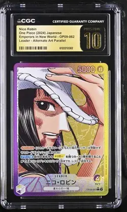 CGC 10 Pristine One Piece Nico Robin OP09-062 Leader Alternate Art Parallel Jpn - Image 1