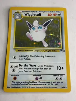 Pokemon TCG Wigglytuff Holo Jungle Set (1999) 16/64 WOTC Condition MP/HP - Image 4