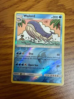 Wailord 30/145 Rare Guardians Rising Pokemon Reverse Holo Near Mint - Image 1