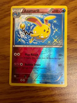 Azumarill 77/114 Uncommon Steam Siege Pokemon Reverse Holo Near Mint - Image 1