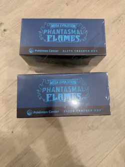 Pokemon Center Pokemon TCG ETB Lot of 2 Mega Evolution Phantasmal Flames - Image 2