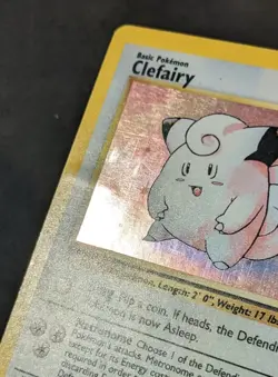 Pokemon TCG Clefairy 5/102 Base Set Holo Rare English Unlimited 1999 - Image 5