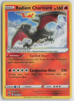 Radiant Charizard 020/159 Radiant Rare Crown Zenith Pokemon NM - Image 1