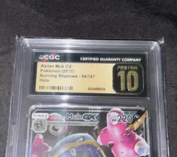 Alolan Muk GX Holo 84/147 2017 Pokemon Burning Shadows CGC 10 Pristine BL - Image 2