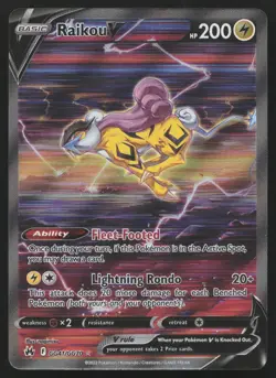 Raikou V GG41/GG70 Holo V Rare Crown Zenith Galarian Gallery Pokemon English LP - Image 1