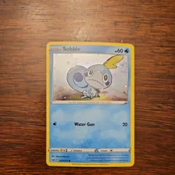 Sobble 054/202 Cosmos SWIRL Holo Rare Pokemon TCG Promo - Image 1
