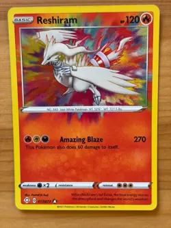 Reshiram 017/072 Holo LP - Shining Fates 2021 - Amazing Rare Holo Pokemon TCG - Image 1