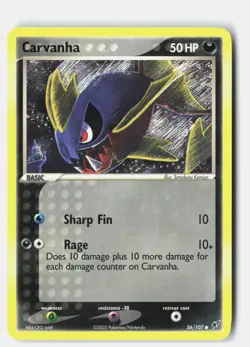 Carvanha 56/107 Common Deoxys Pokemon Lightly Played Tomokazu Komiya - Image 1