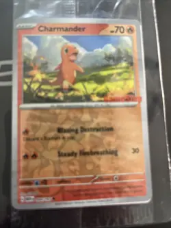 Pokemon Charmander 004/165 GameStop Stamped Promo Reverse Holo 151 SEALED - Image 3