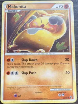 Makuhita 55/90 Pokemon TCG Tomokazu Komiya HGSS Undaunted Light Play LP - Image 1