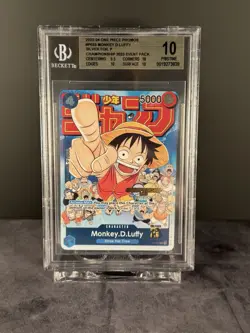 ✅2024 One Piece Championship 2023 Event Pack Monkey D. Luffy P-033 BGS 10 - Image 1