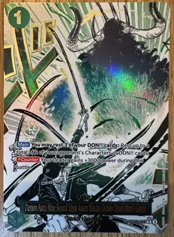 OP12 Demon Aura Dead Man’s Game Zoro AA Alt Art One Piece TCG English Clean/Mint - Image 1