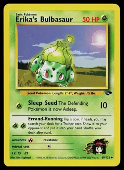 Pokemon Card - Erika's Bulbasaur Gym Challenge 39/132 Uncommon - Image 1