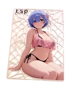 Waifu Anime Cards TCG | Rem - Re:Zero [ METAL CARD ] limited edition ~ Goddess - Image 1