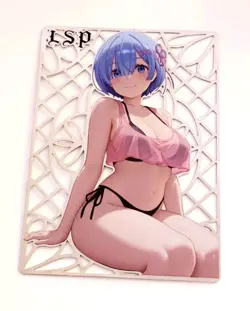 Waifu Anime Cards TCG | Rem - Re:Zero [ METAL CARD ] limited edition ~ Goddess - Image 2